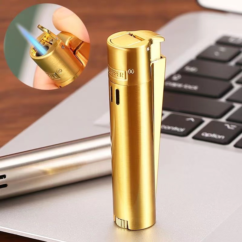 Men Accessories Gadgets - Clipper Metal Butane Gas Lighter Windproof