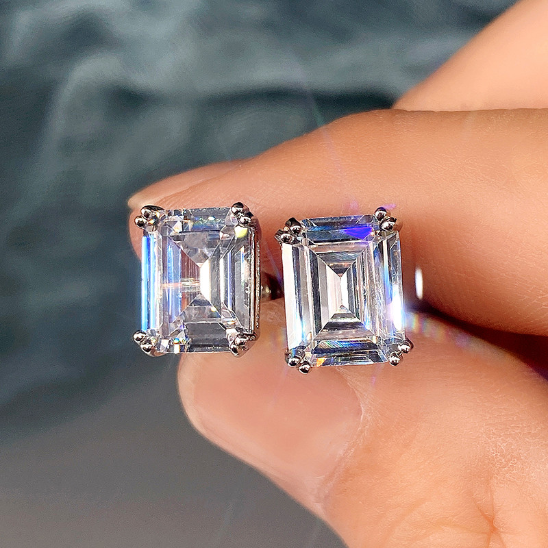 Men Accessories Sale - Huitan Geometric Square Cubic Zirconia Crystal