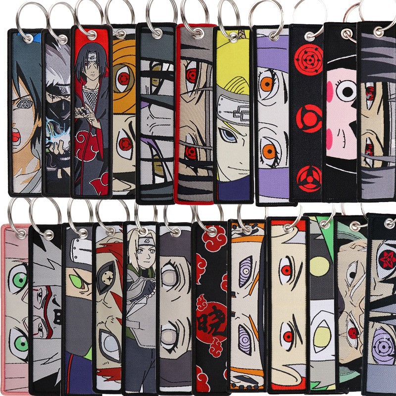 Men Accessories Sale - Anime Naruto Embroidery Key Fobs Cool