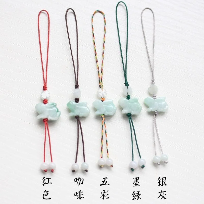 Men'S Accessories Rings - Customization Natural Emerald Chinese Rabbit DIY
