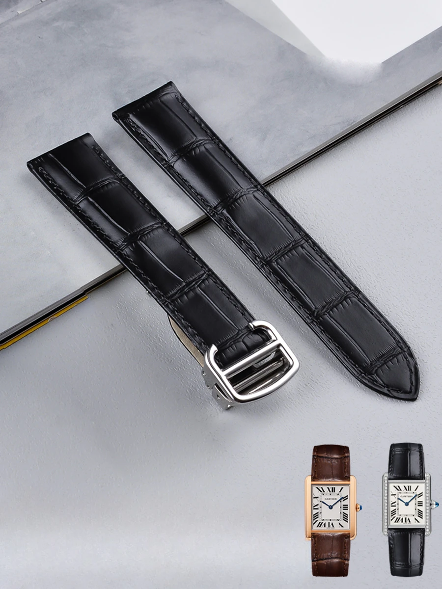 Men'S Accessories London - For Cartier Black Brown Watch Strap