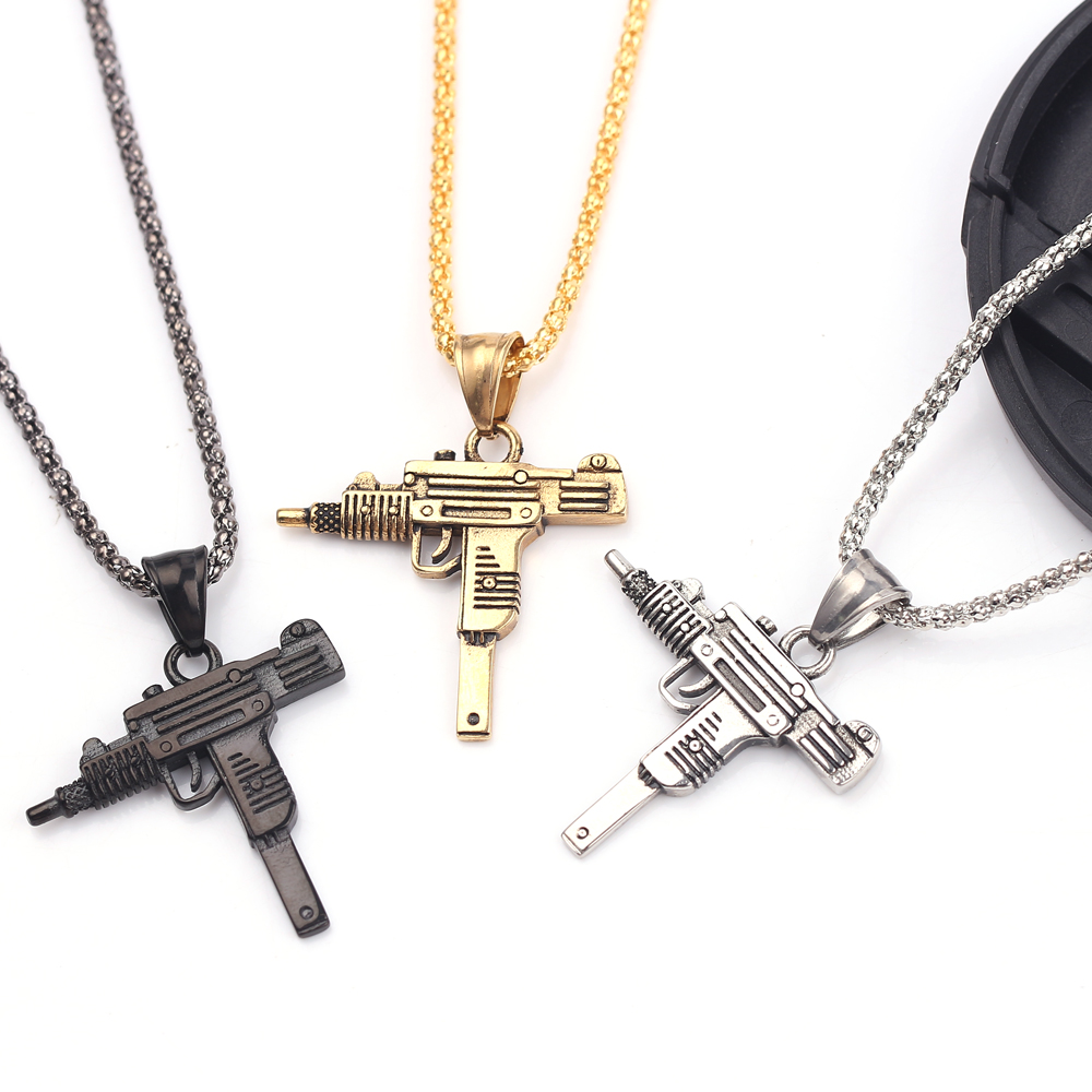 Punk Uzi Pistol Machine Gun Ne - Men Accessories Fashion recension och pris