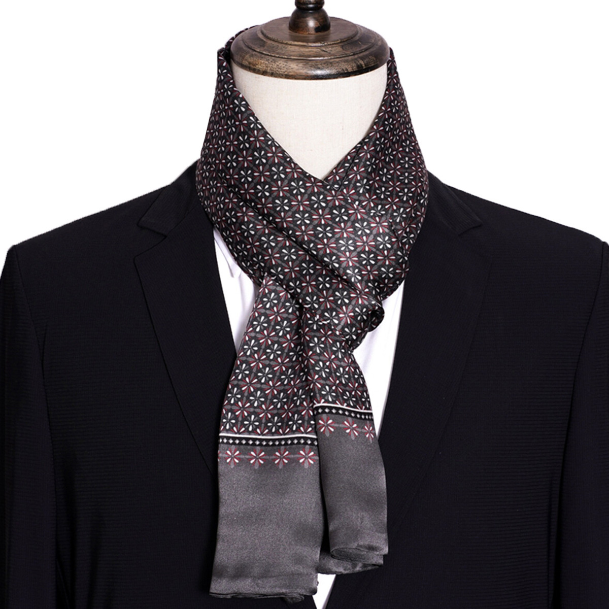 New Men's Stripe Silk Scarf Ho - Men Accessories Sale recension och pris