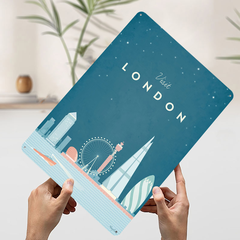 London Metal Poster Custom Wal - Men'S Accessories London recension och pris