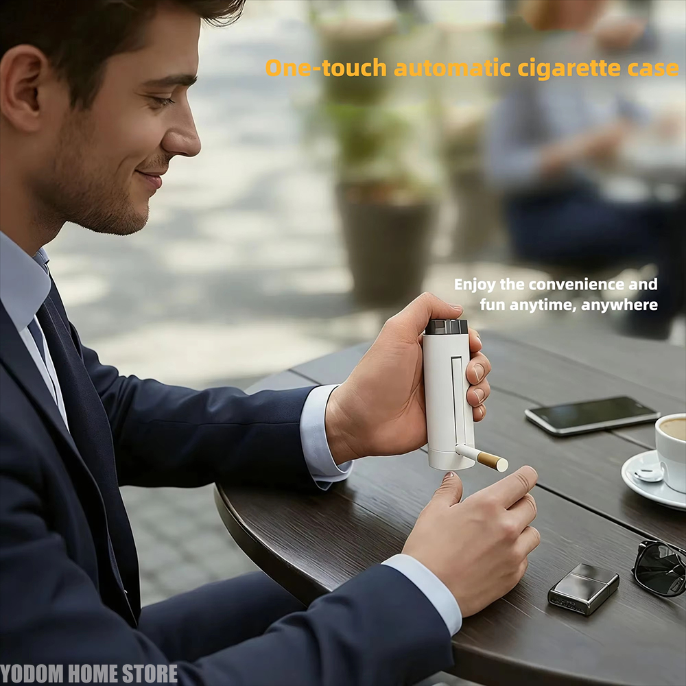 Automatic Pop-Up Cigarette Cas - Men Accessories Gadgets recension och pris