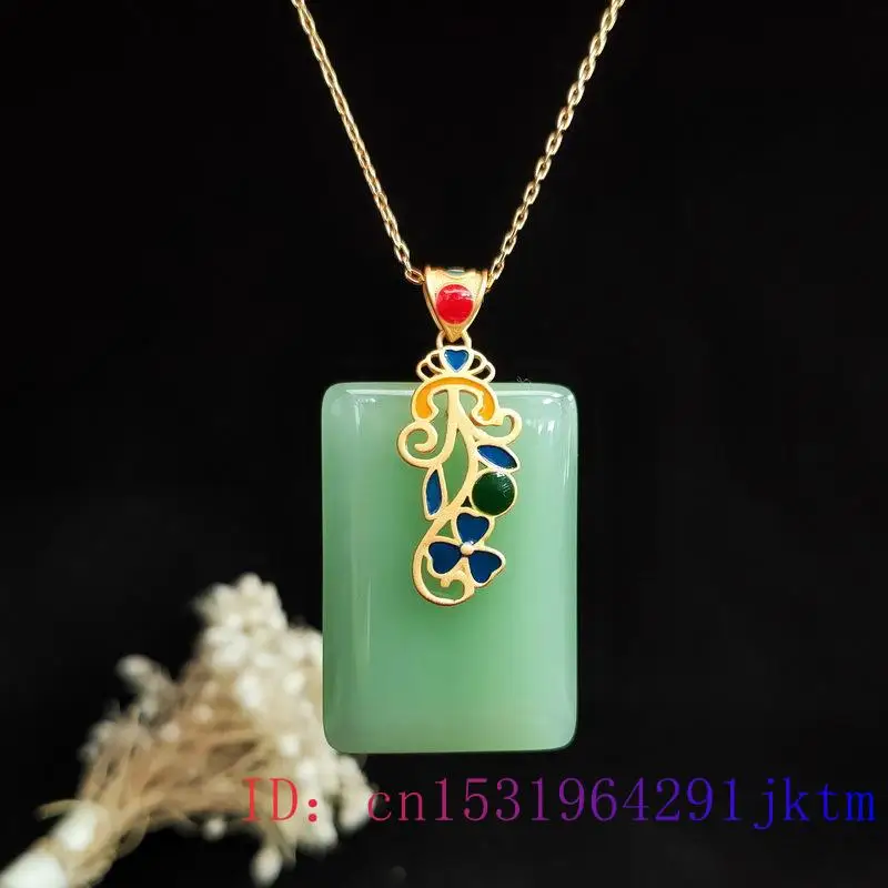 Jade Pendant Necklace Amulet C - Men Accessories Silver recension och pris