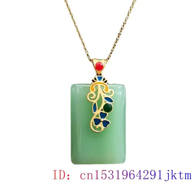 Jade Pendant Necklace Amulet C - Men Accessories Silver recension och pris