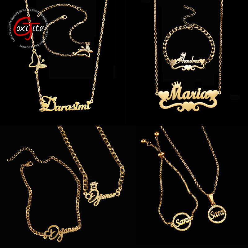 Goxijite Customize Name Neckla - Men Accessories Bracelet recension och pris