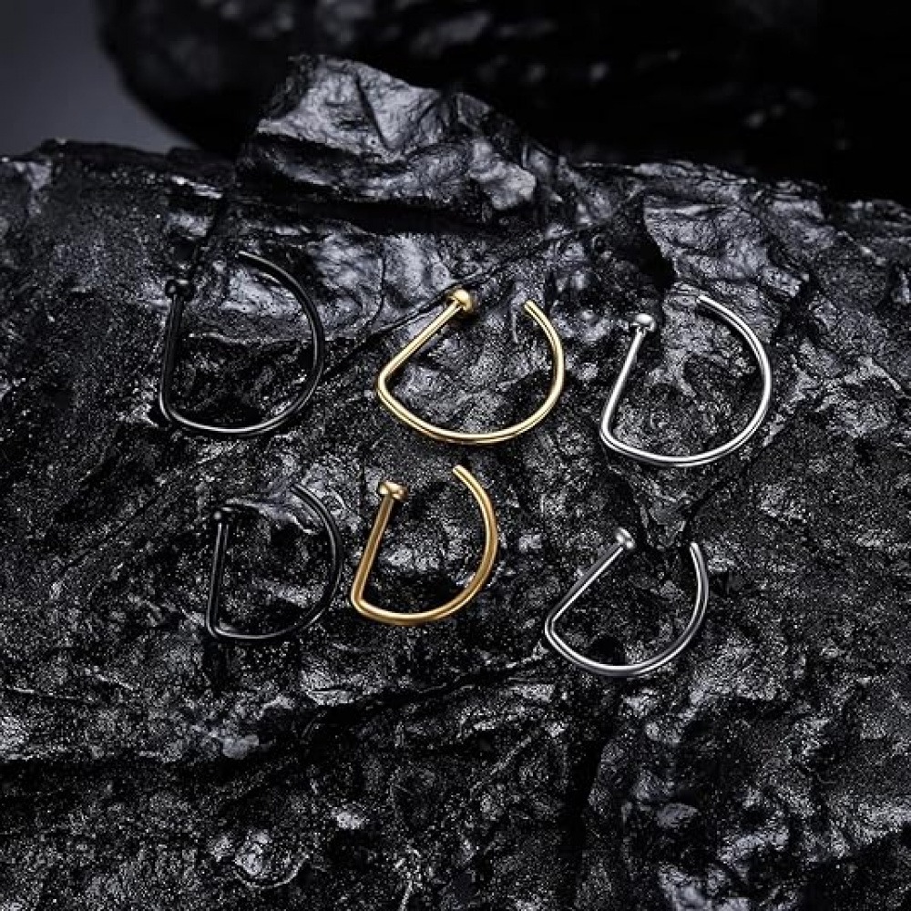 4 Pack Non Piercing D-Shaped N - Men Accessories Earrings recension och pris