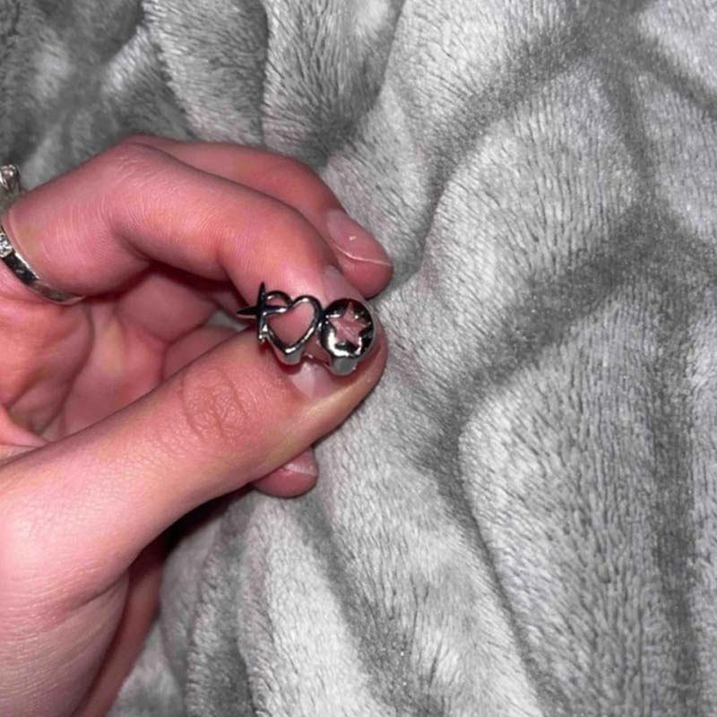 Punk Hip Hop Hollow Heart Teet - Men Accessories Silver recension och pris