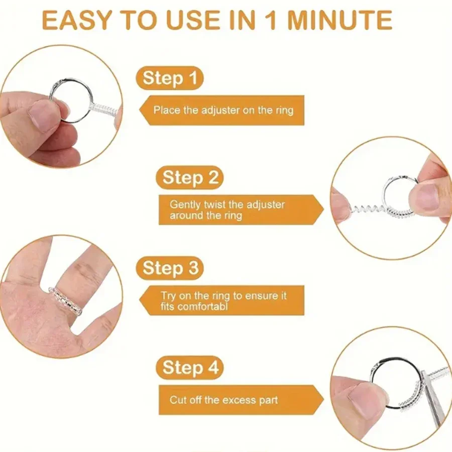 4/8pcs-Ring Size Adjuster-Invi - Men'S Accessories Rings recension och pris