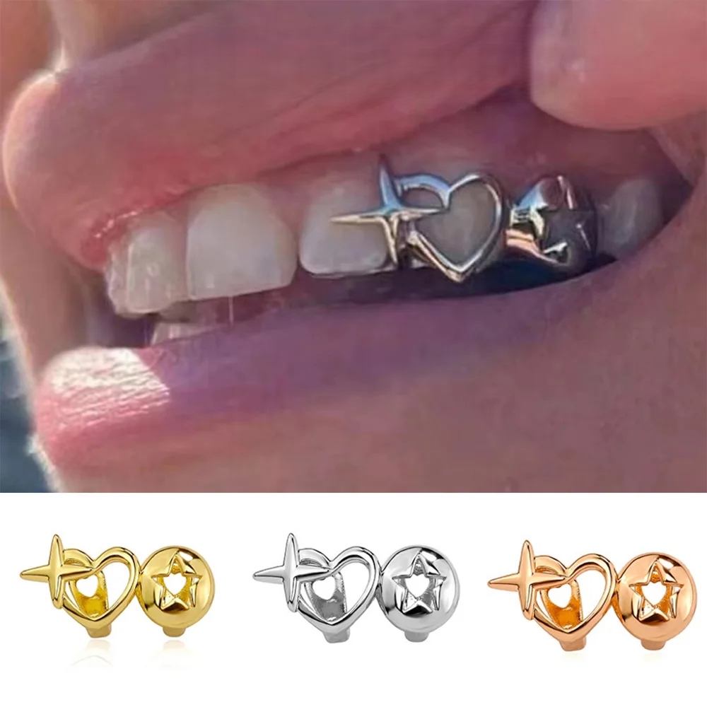 Punk Hip Hop Hollow Heart Teet - Men Accessories Silver recension och pris