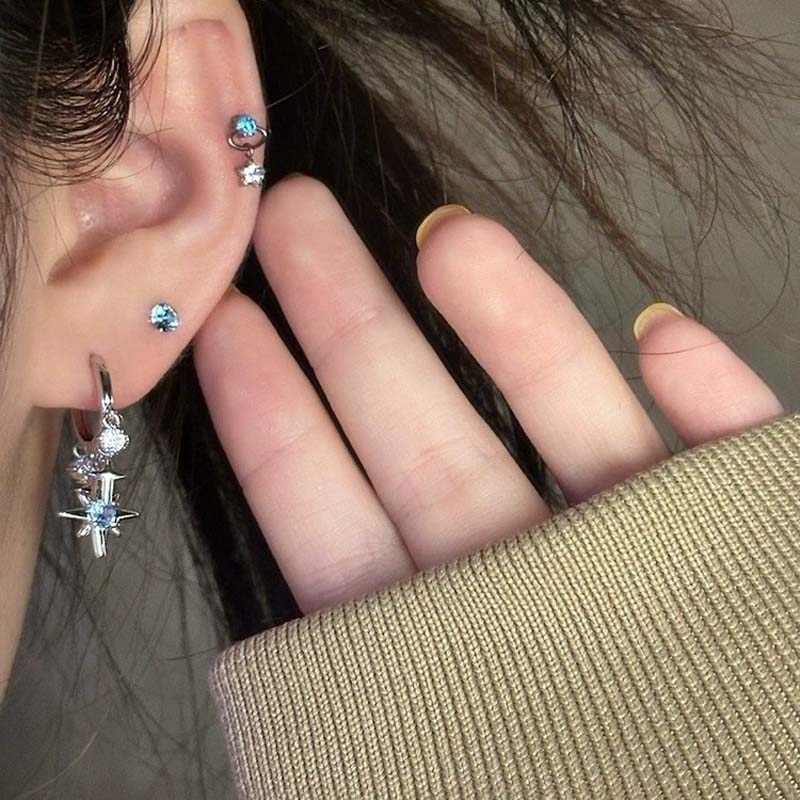 New Y2K Blue Zircon Star Tasse - Men Accessories Sale recension och pris